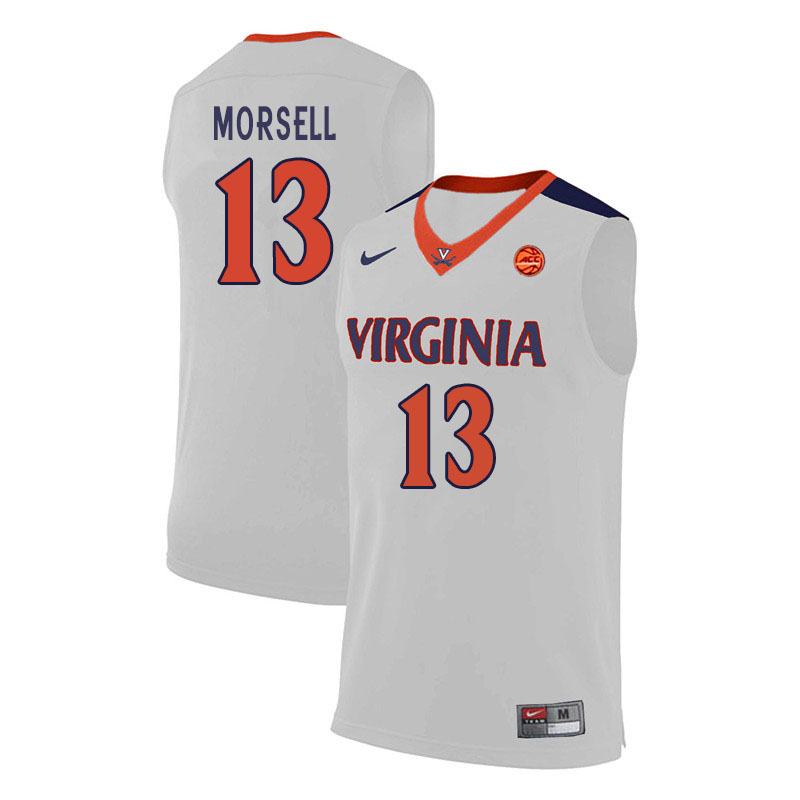 Men #13 Casey Morsell Virginia Cavaliers College Basketball Jerseys Sale-White - Click Image to Close